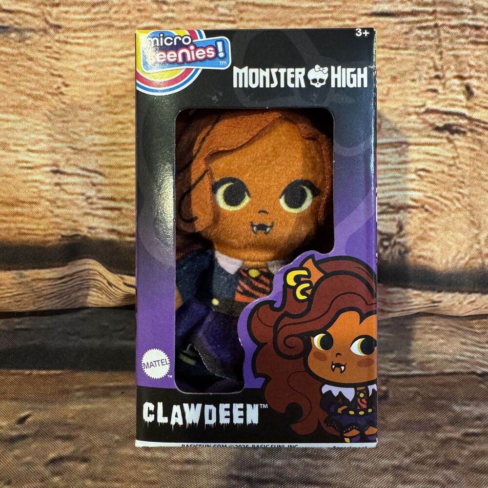 Monster High Micro Teenies Clawdeen Wolf Mini Plush Basic Fun Mattel New In Box